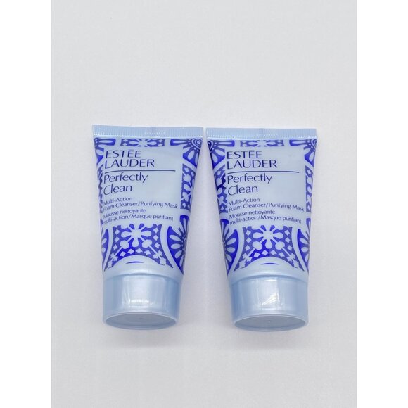 2 Estee Lauder Perfectly Clean Multi-action Foam Cleanser/ Purifying Mask, 1oz - Picture 1 of 5